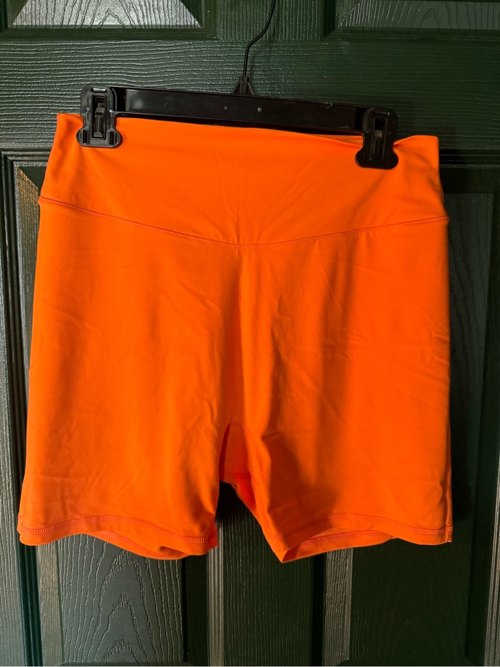 High-Rise Orange Athletic Bike Shorts